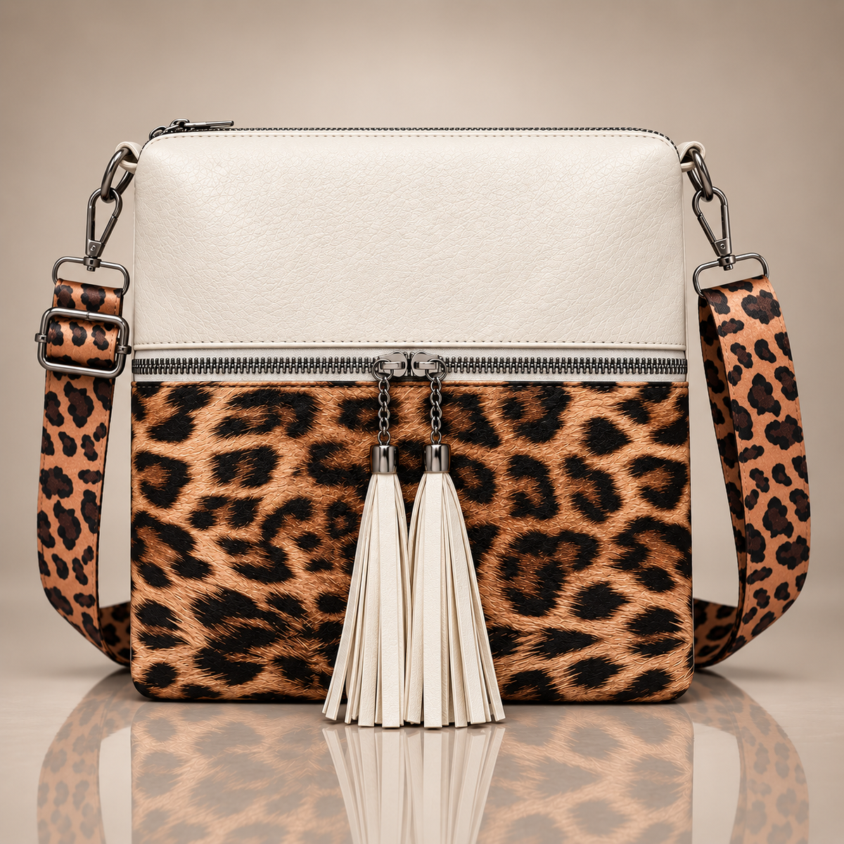 Lilian | Leopard Tassel Bag