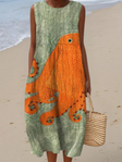 Coral | Oceanic Midi Dress