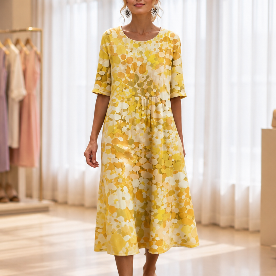 Isabelle | Breathable Sleeve Midi Dress