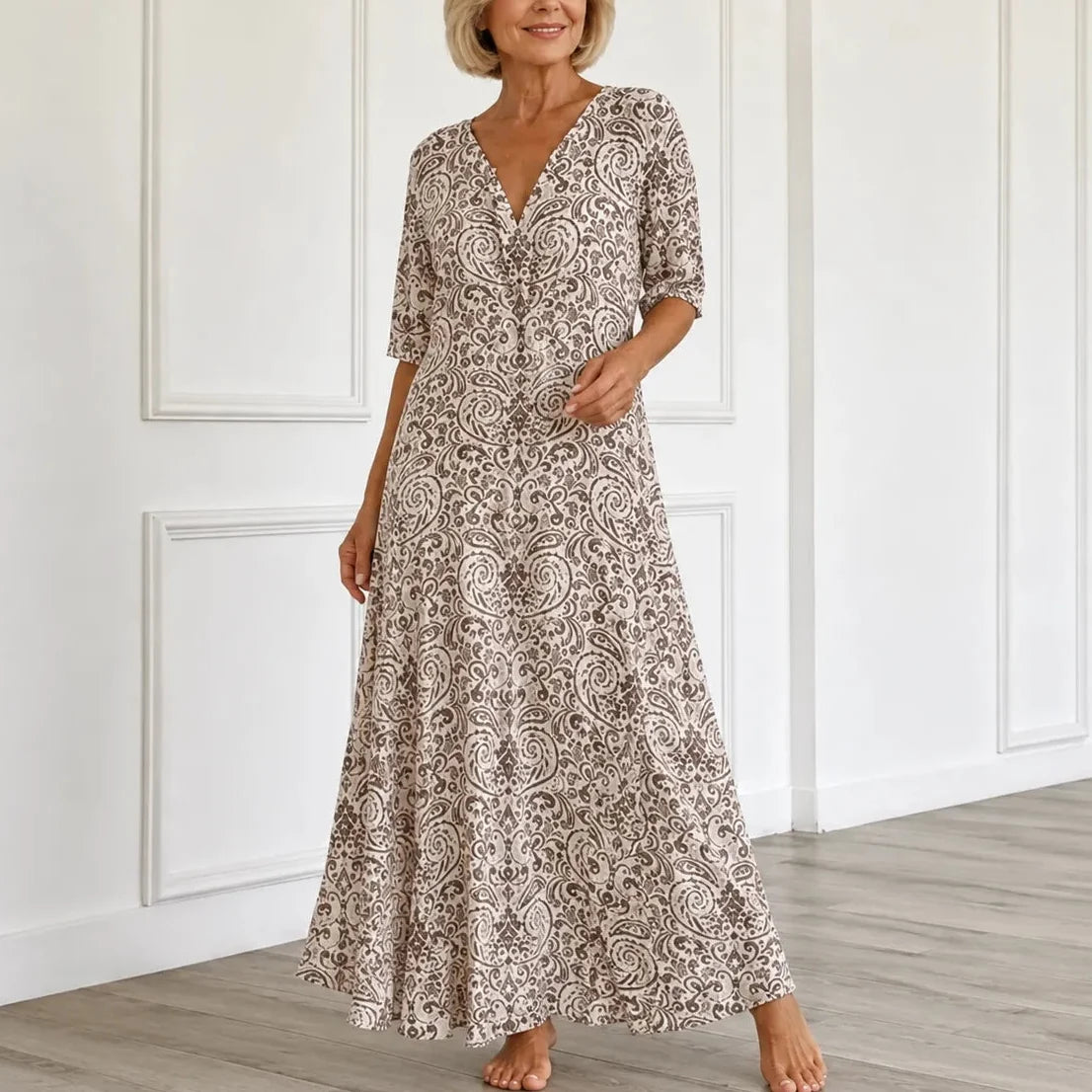 Florenza | Paisley A-Line Maxi Dress