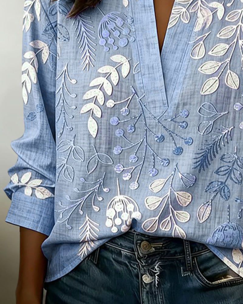 Brielle | Floral V-Neck Blouse