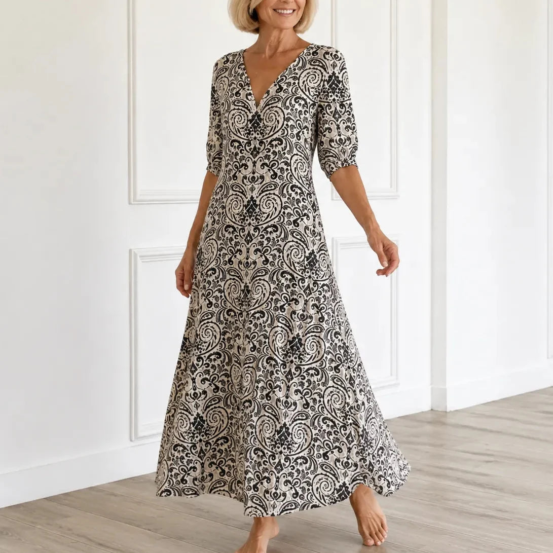 Florenza | Paisley A-Line Maxi Dress