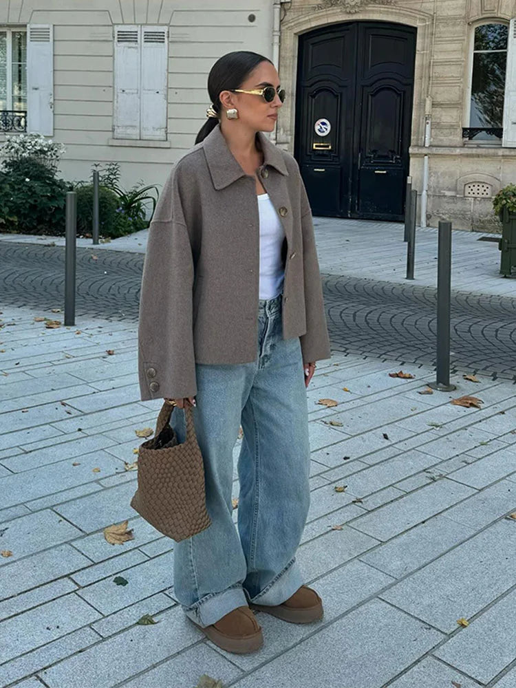 Arden | Boxy Cropped Wool Coat