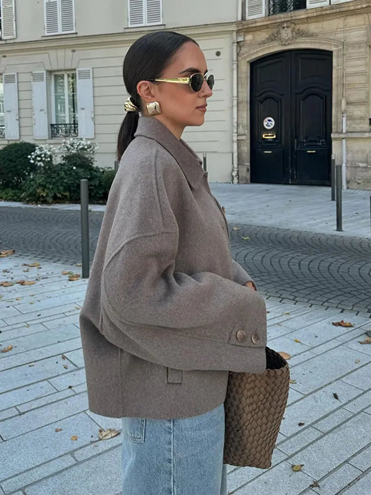 Arden | Boxy Cropped Wool Coat