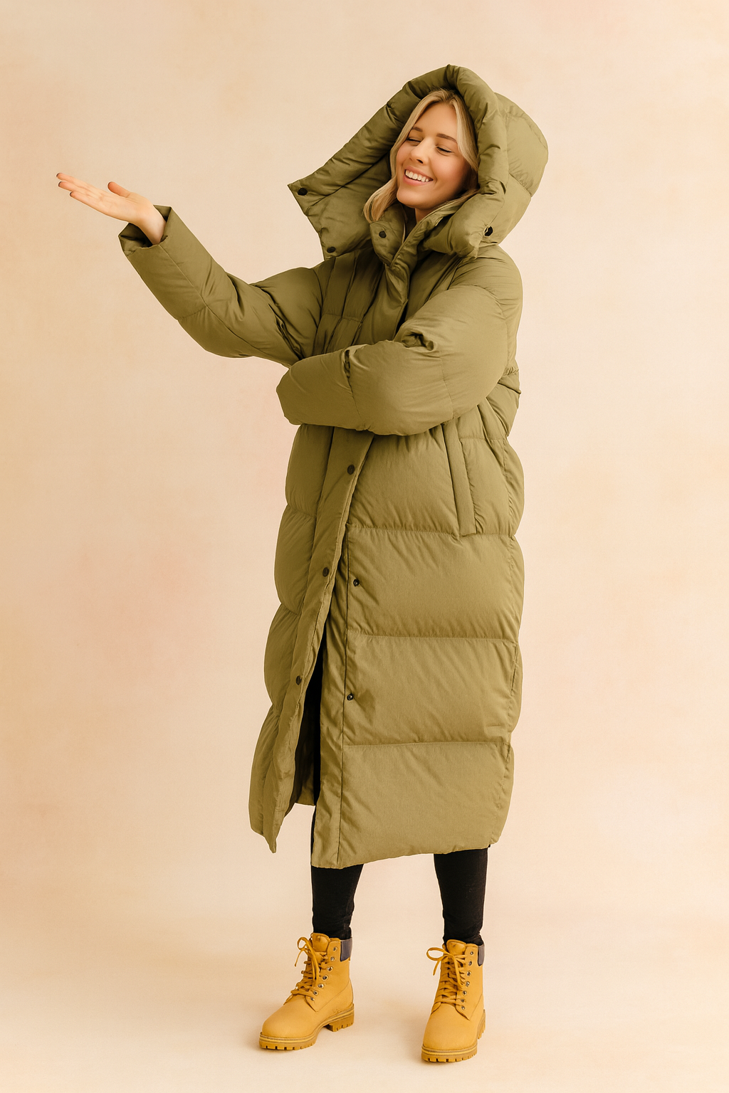 Eleanor | Long Hooded Puffer Jacket