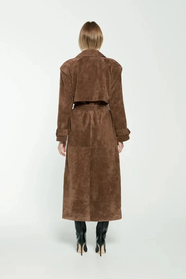 Vivian | Vegan Suede Trench Coat