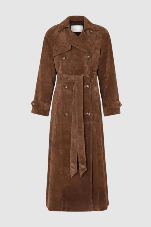 Vivian | Vegan Suede Trench Coat