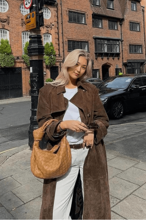 Vivian | Vegan Suede Trench Coat