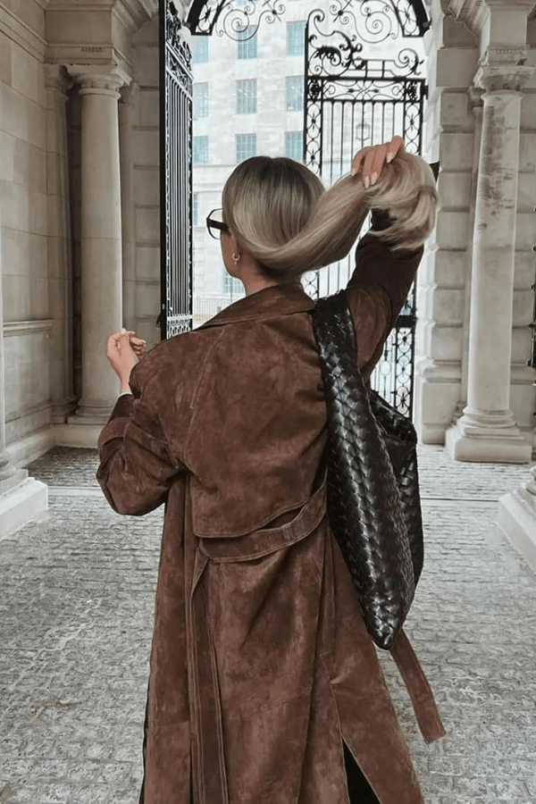 Vivian | Vegan Suede Trench Coat