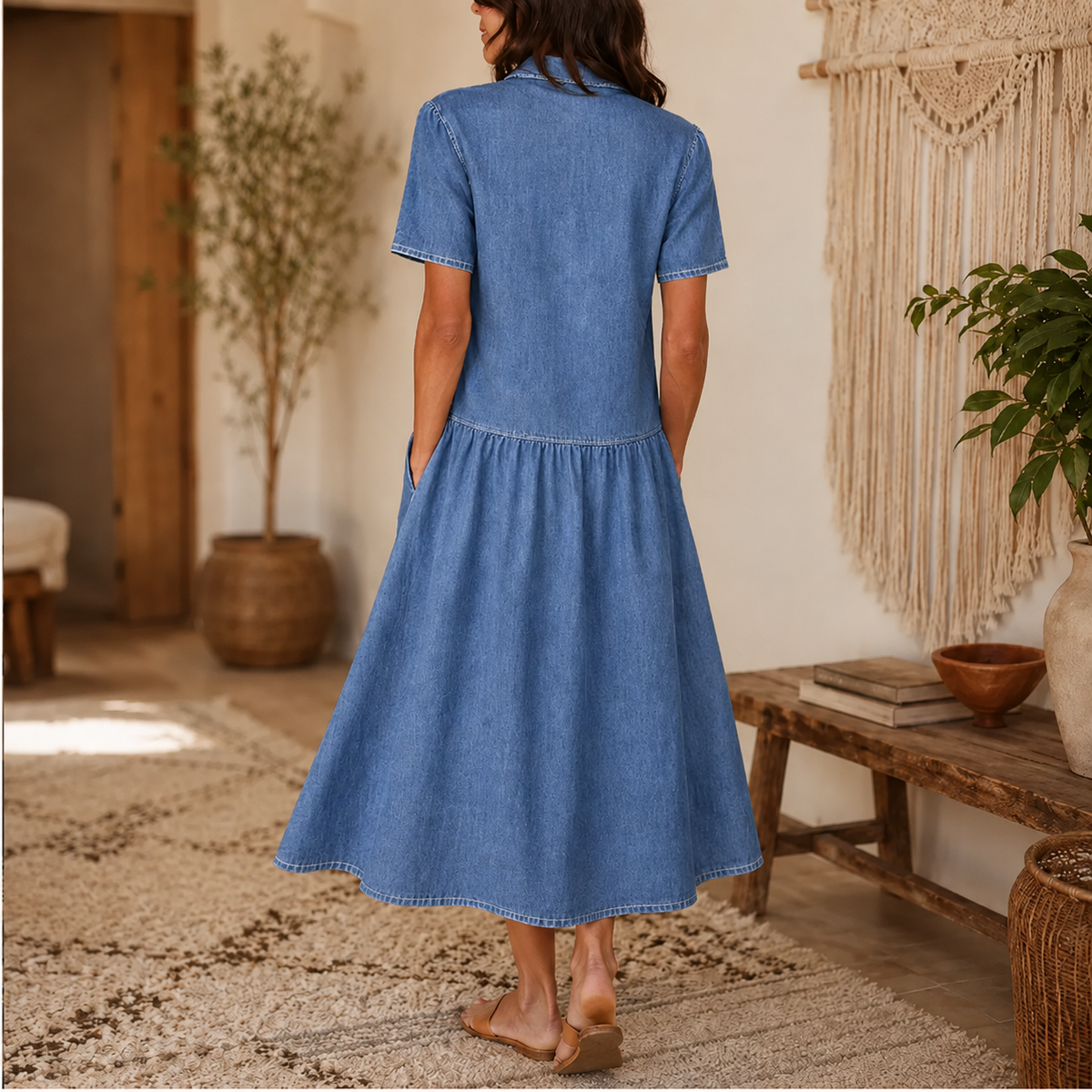 Everly | Button-Front Midi Dress