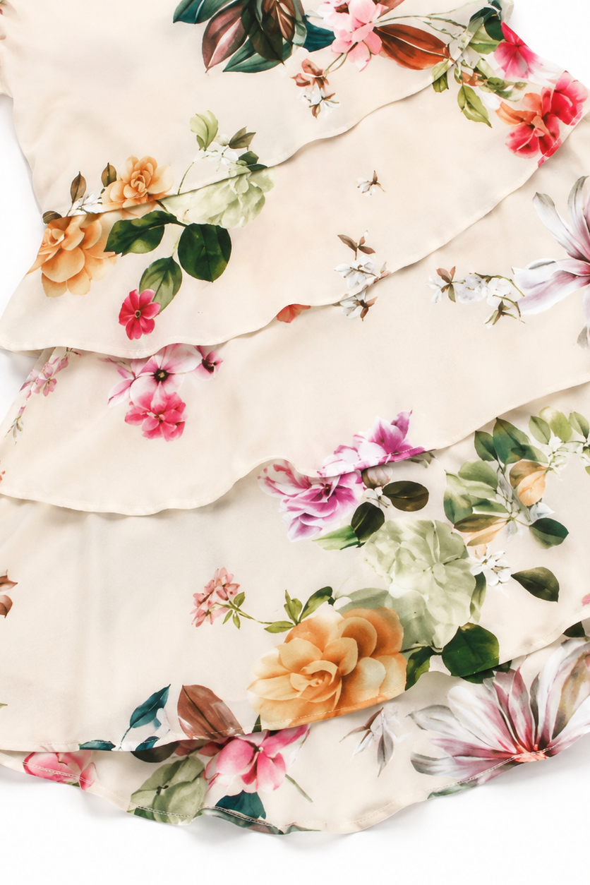 Cascalia | Tiered Floral Midi Dress