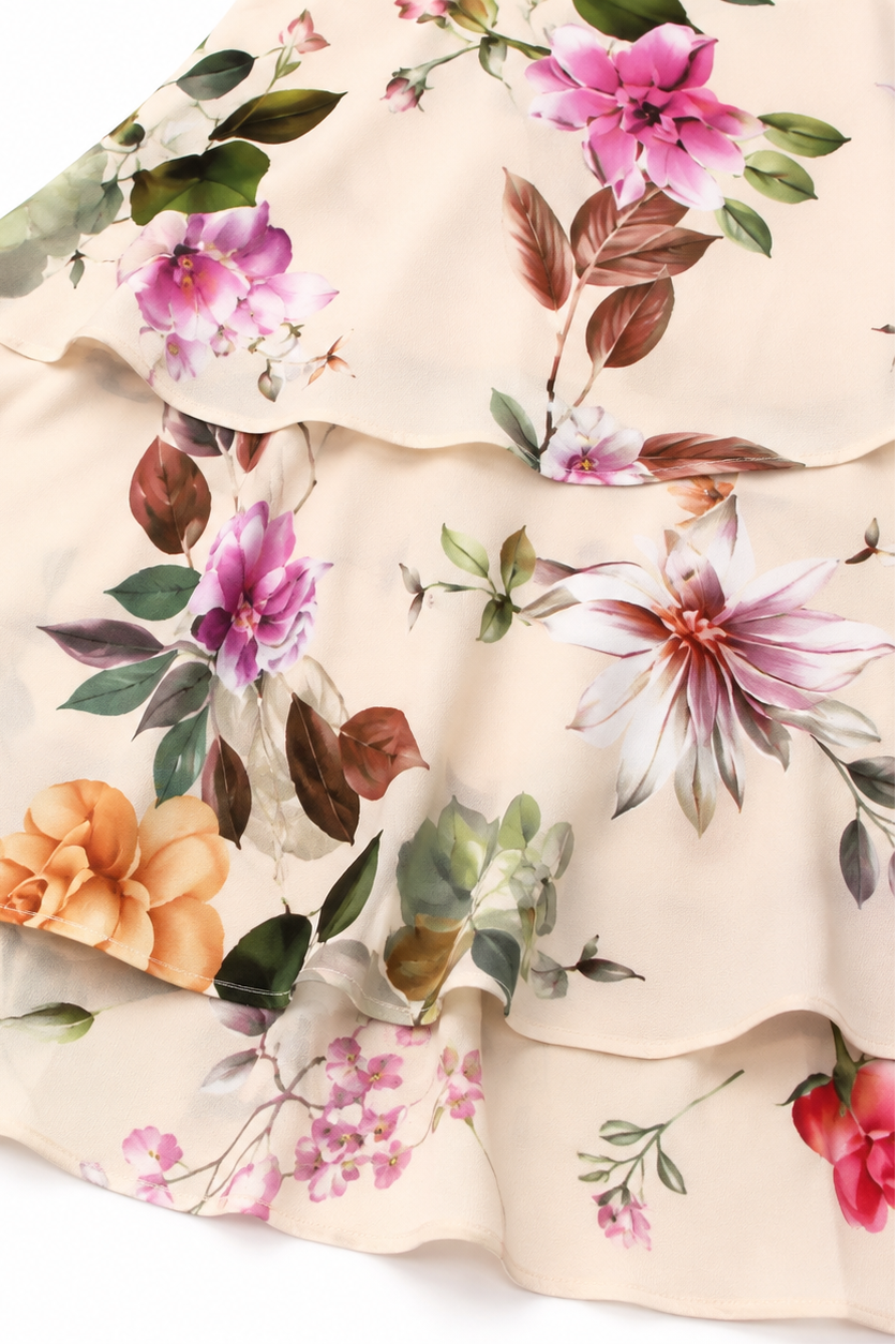Cascalia | Tiered Floral Midi Dress