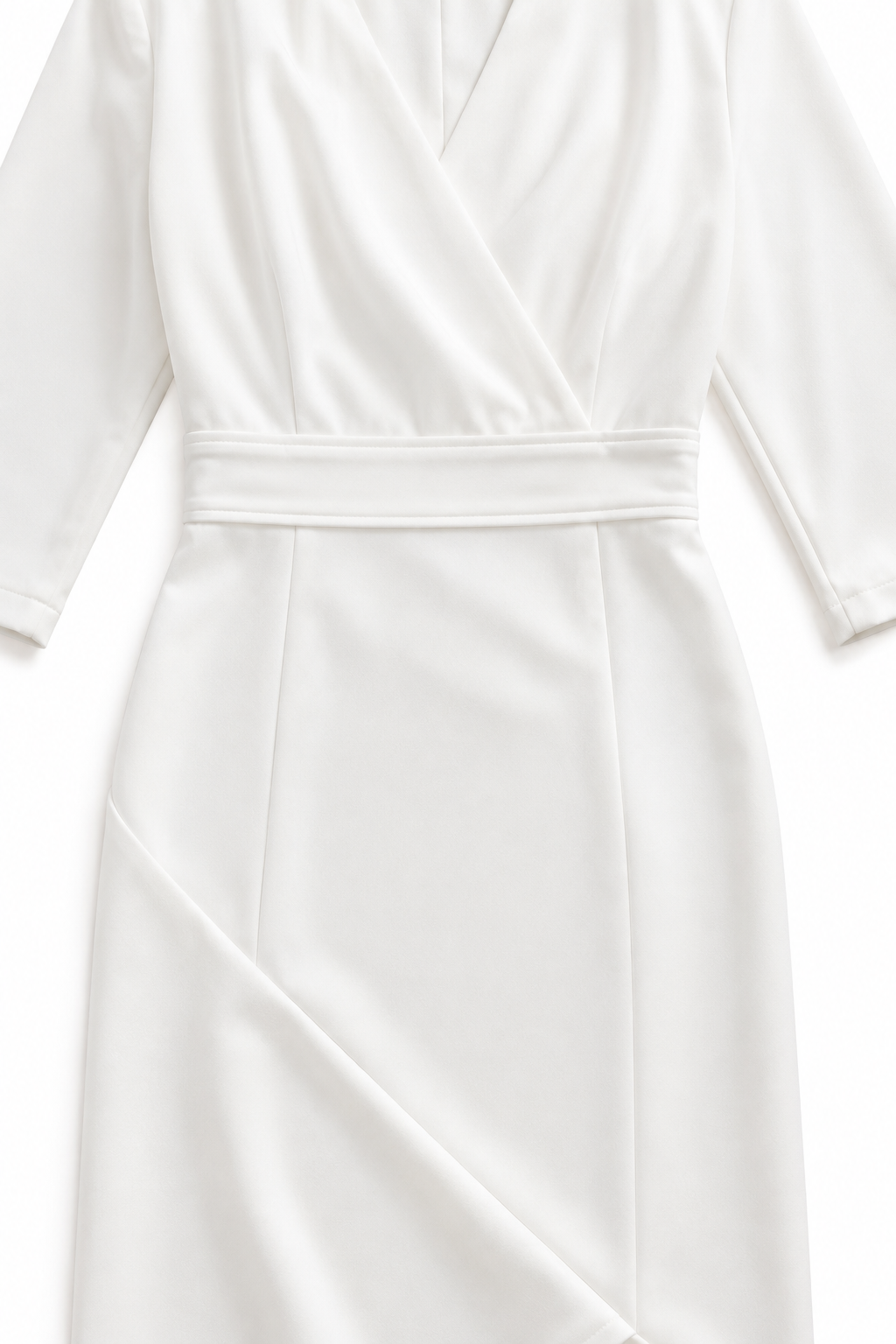 Camille | Wrap-Front Satin Midi Dress