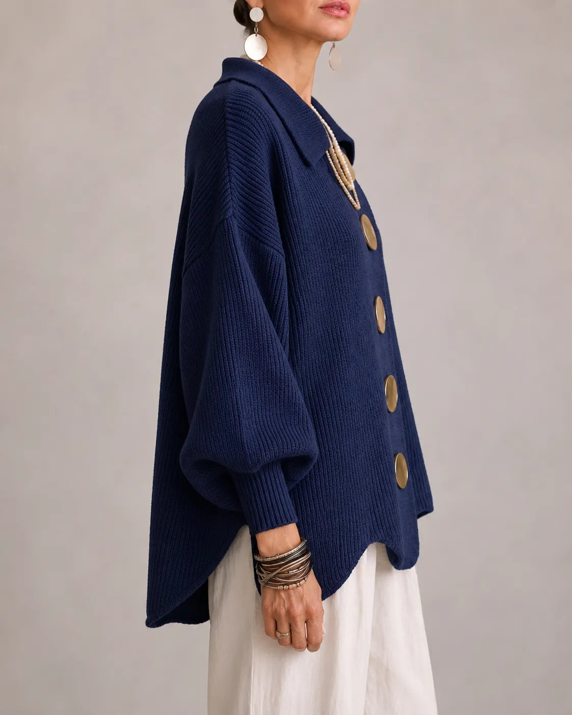 Elara | Oversized Button Cardigan