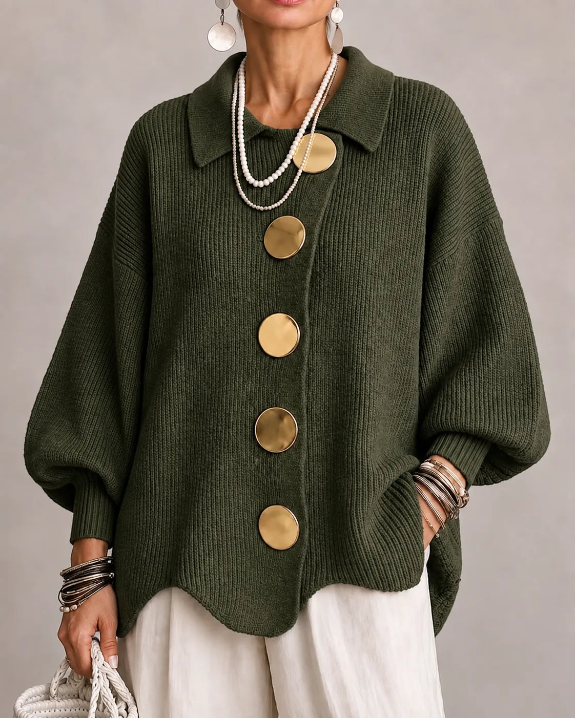 Elara | Oversized Button Cardigan