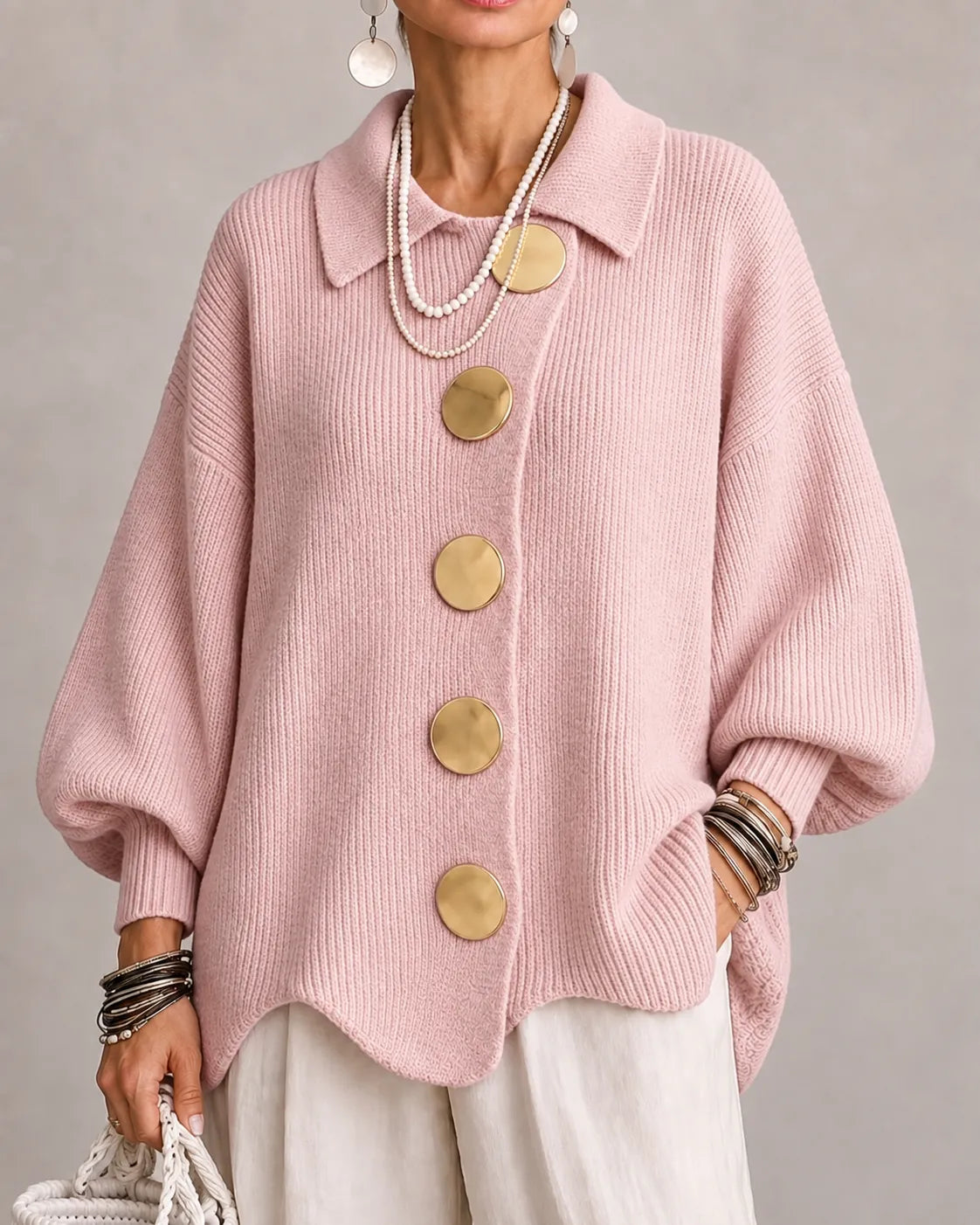 Elara | Oversized Button Cardigan