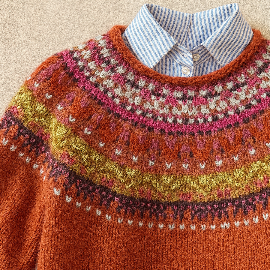Simona | Fair Isle Yoke Jumper