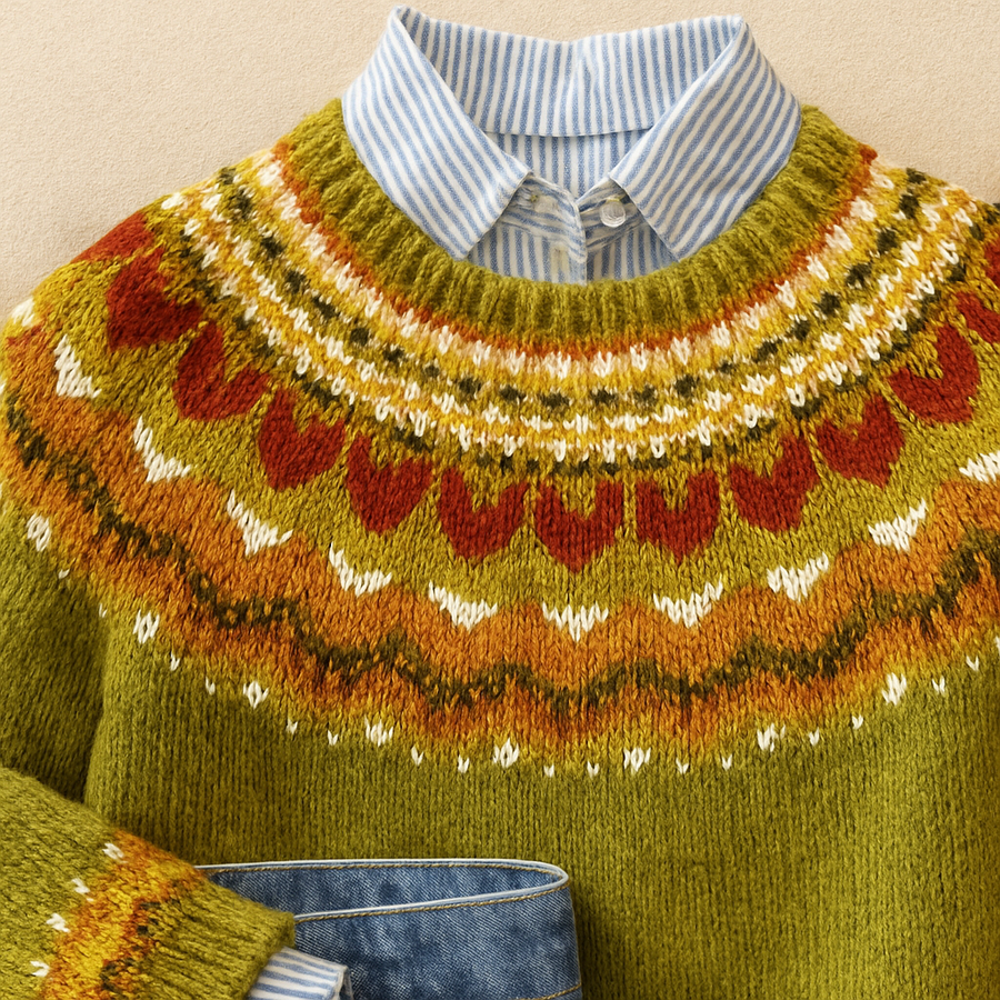 Astrid | Fair Isle Yoke Jumper