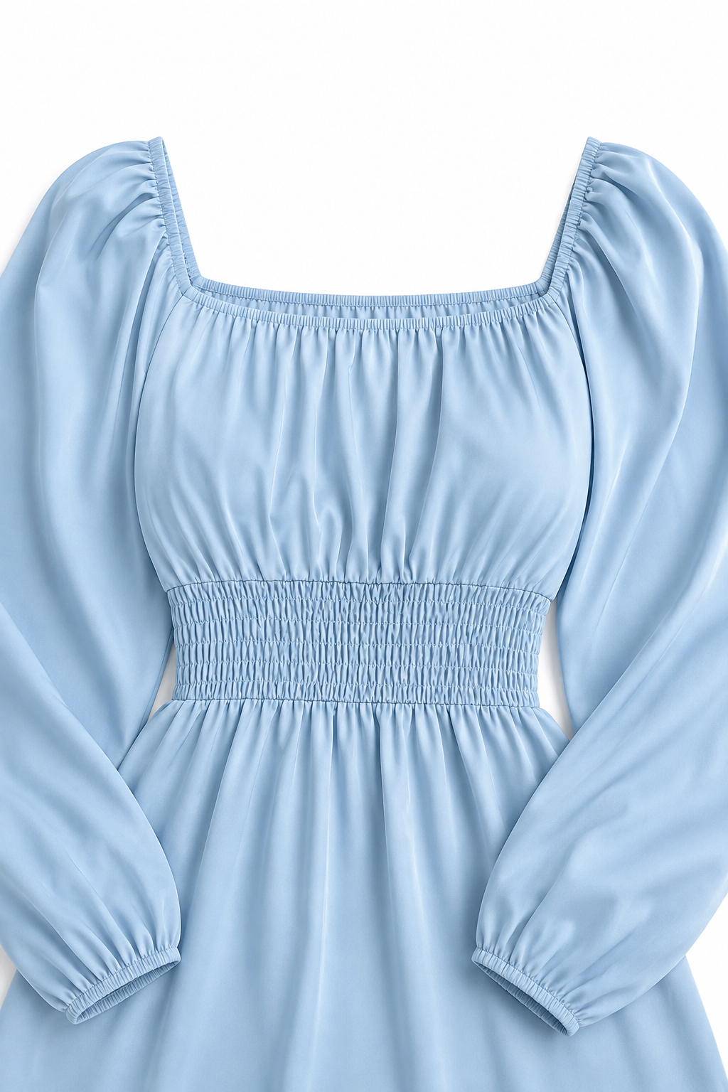 Adeline | Smocked Square-Neck Midi Dress
