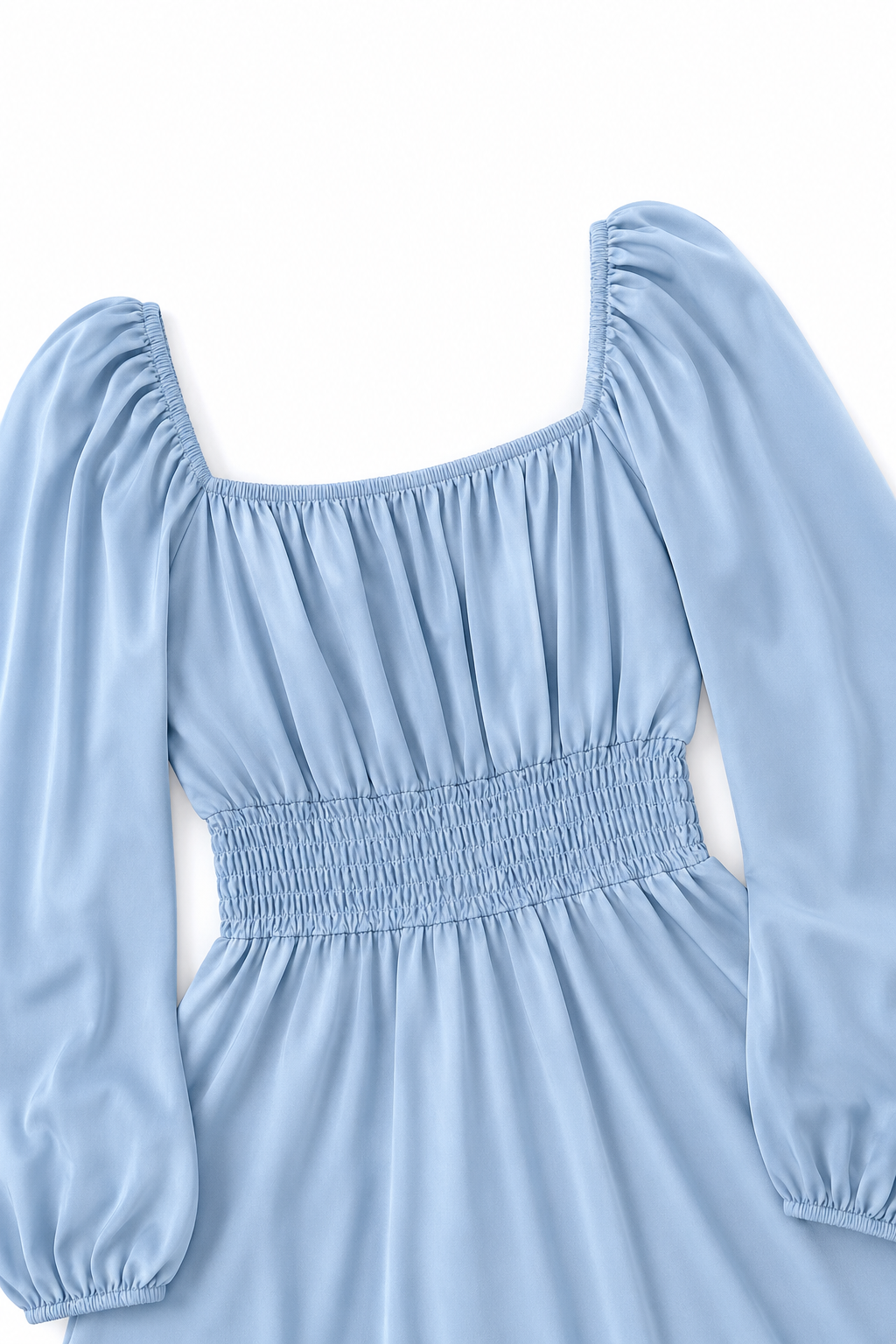Adeline | Smocked Square-Neck Midi Dress