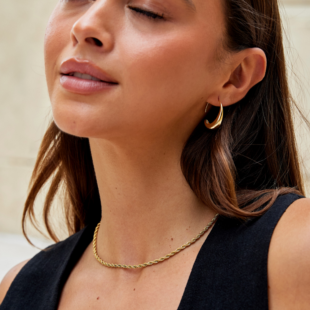 Drop Hoop Earrings