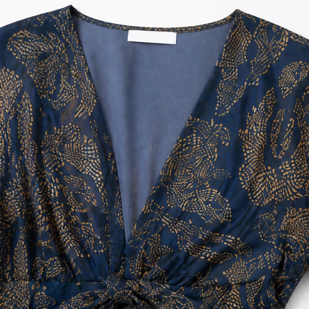 Florenza | Twist-Front Wrap Midi Dress