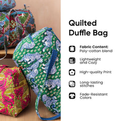 JOYVANA | QUILTED TRAVEL DUFFLE BAG