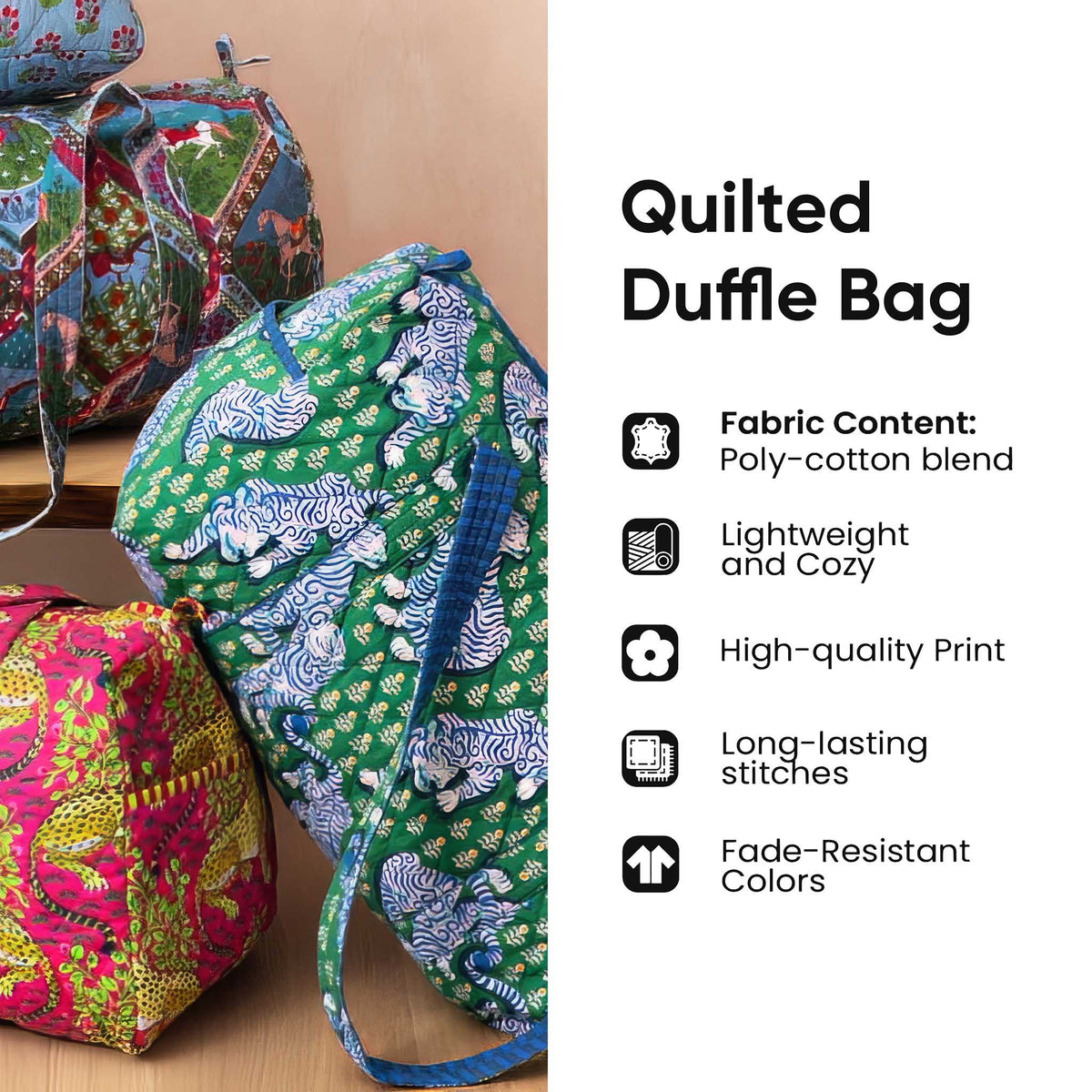 Flamingo | Quilted Duffle Bag
