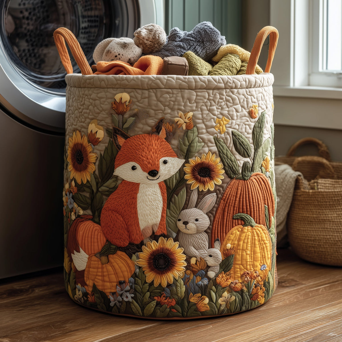 Esprit d'automne | Panier à linge matelassé