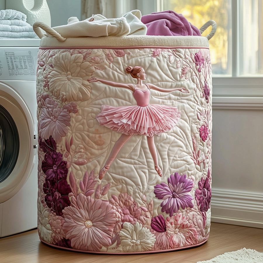 Elegant Ballerina | Quilted Laundry Basket