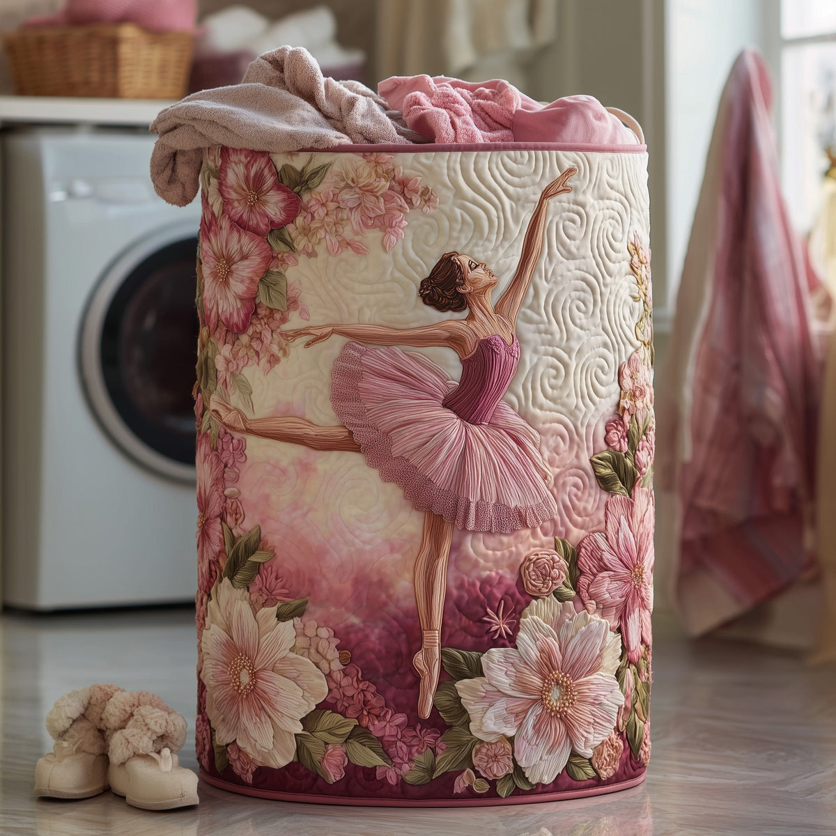 Ballerine élégante | Panier à linge matelassé
