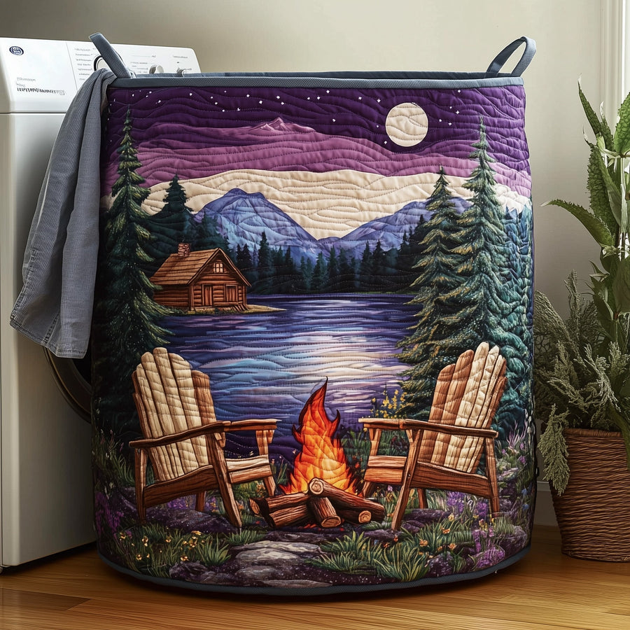 Camping Vibe | Quilted Laundry Basket