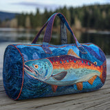 Salmon Fish | Quilted Duffle Bag