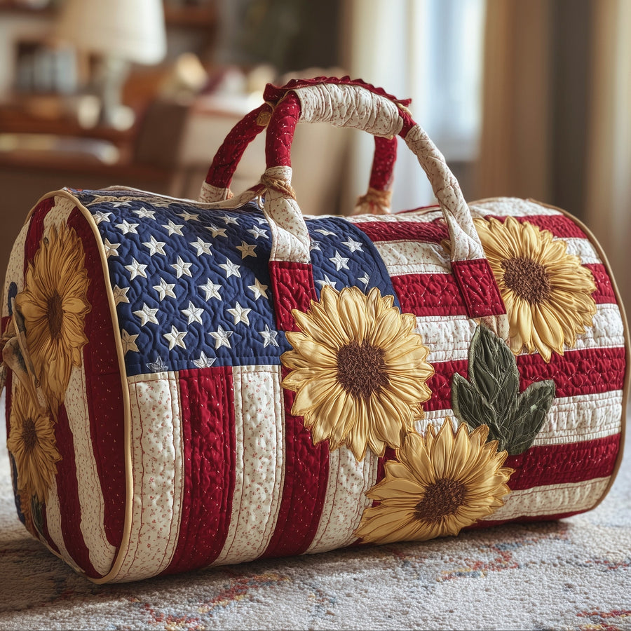 Patriotic Bloom | Quilted Duffle Bag