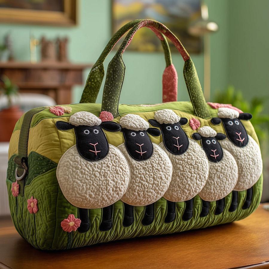 Sheep Serenity | Quilted Duffle Bag