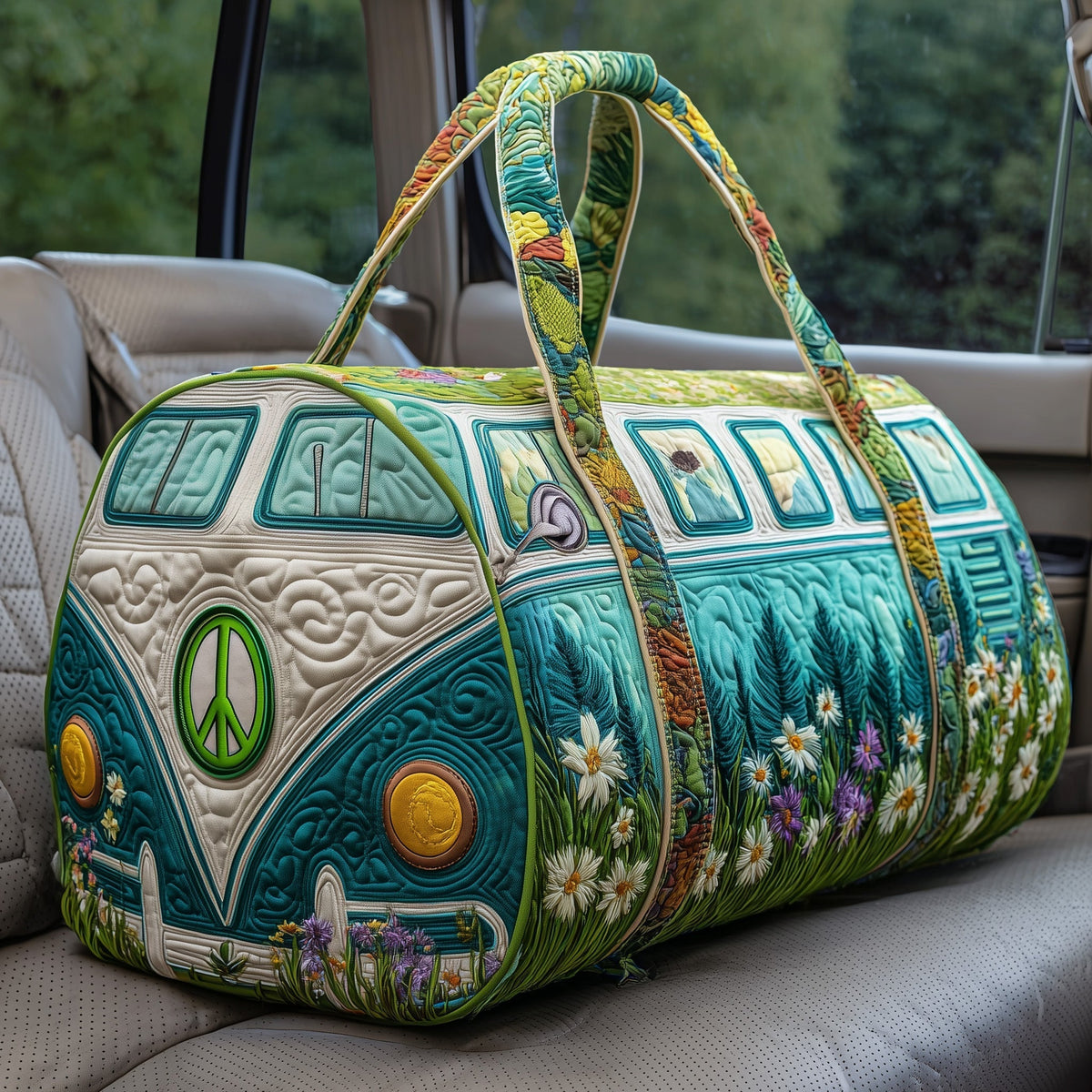 Voyage hippie | Sac polochon matelassé