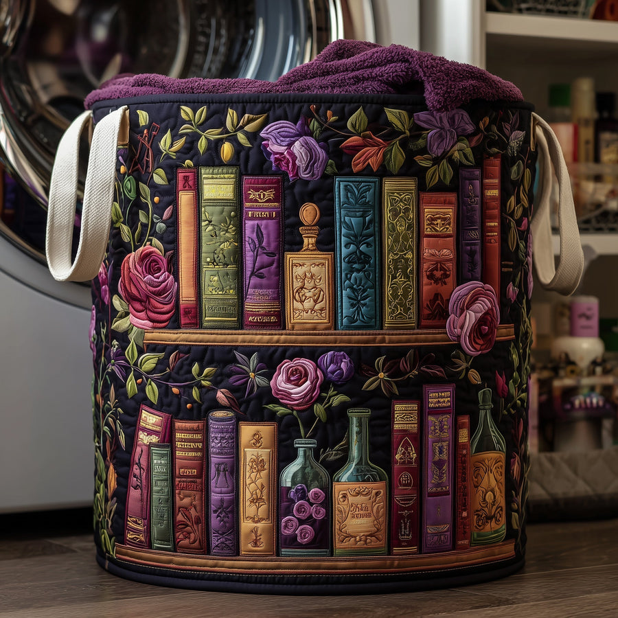 Bookish | Quilted Laundry Basket