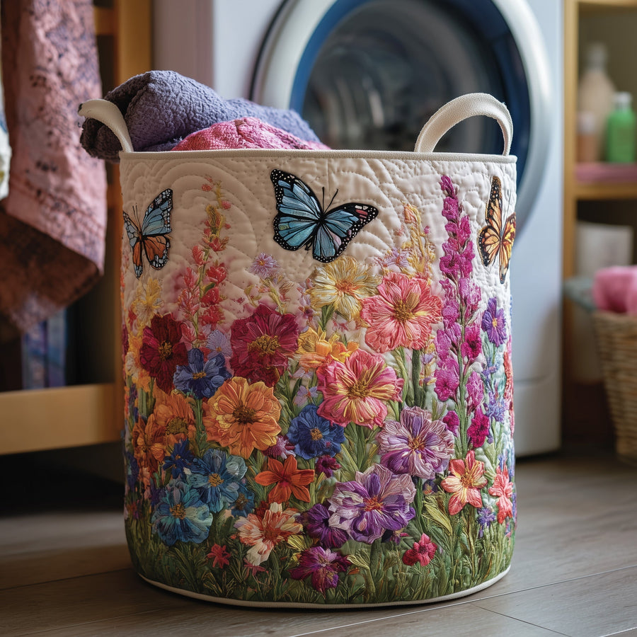 Butterfly Heaven | Quilted Laundry Basket