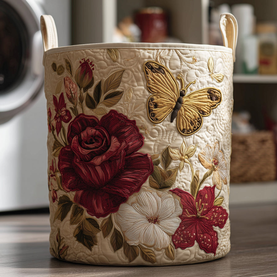 Butterfly Heaven | Quilted Laundry Basket