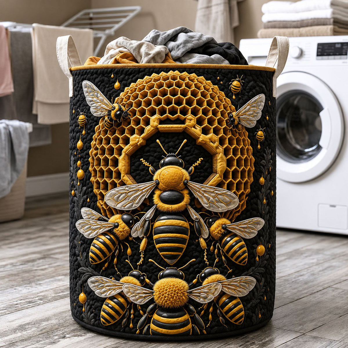Queen Bee Hive | Quilted Laundry Basket