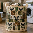 Cottage Gothic Bat Patchwork | Quilted Laundry Basket