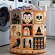 Bloc de patchwork d'Halloween rétro | Panier à linge matelassé