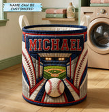 Tunnel de banc de baseball personnalisé | Panier à linge matelassé QTCUZ