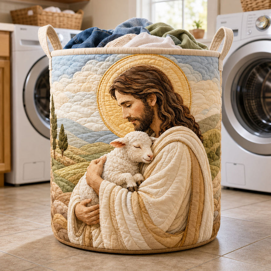 Good Shepherd Embrace | Panier à linge matelassé