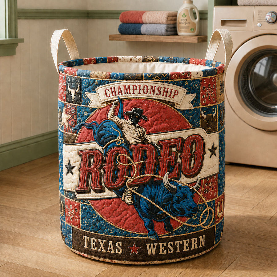 Championship Rodeo Texas Western | Quilted Laundry Basket