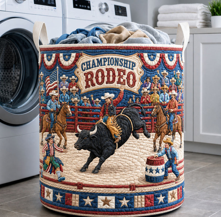 Championship Rodeo Arena | Quilted Laundry Basket