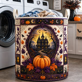Panier à linge matelassé | Citrouille d'Halloween du manoir hanté