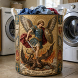 Bouclier de l'archange | Panier à linge matelassé