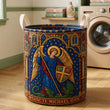 Saint Michael Defender | Quilted Laundry Basket