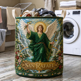 Ange guérisseur Saint Raphaël | Panier à linge matelassé